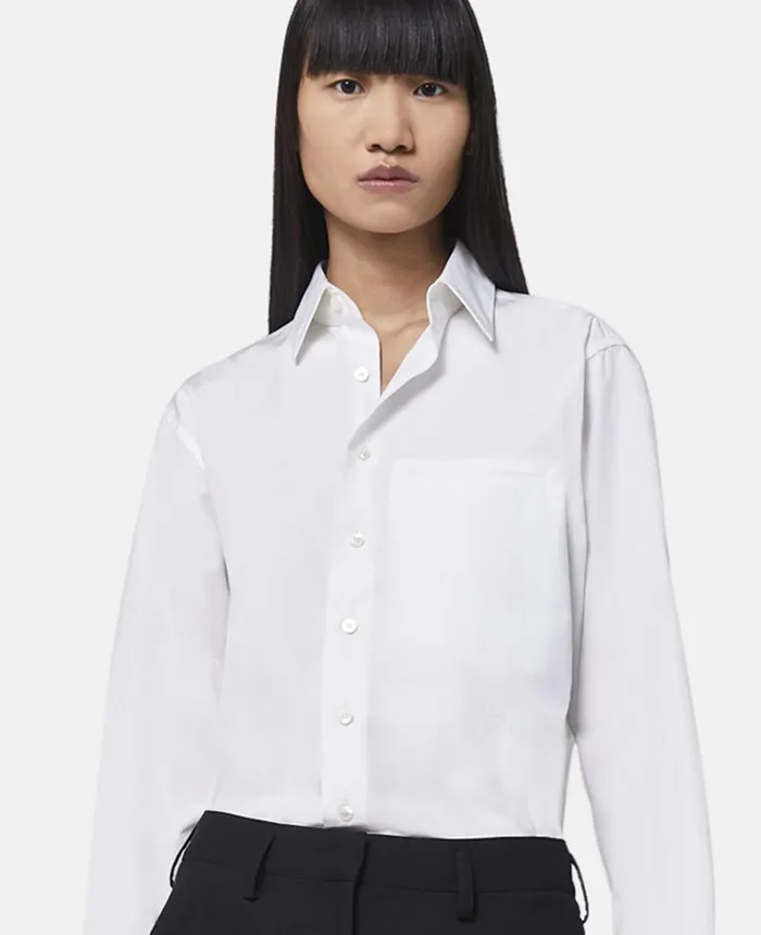 Stella McCartney Boyfriend Fit Shirt Pure White Women Shirts And Tops