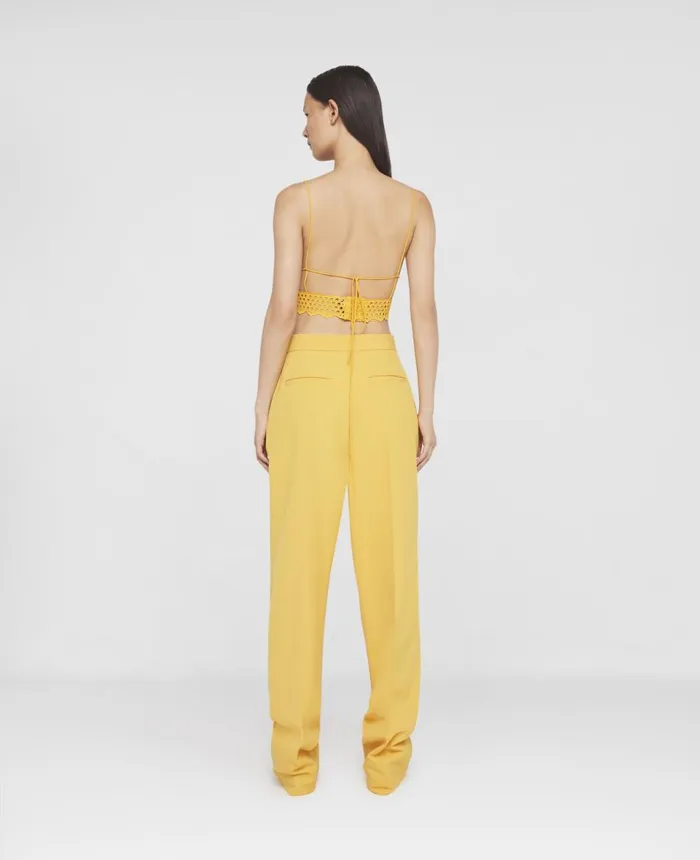Stella McCartney Broderie Anglaise Cami Top Sunflower Yellow Women Shirts And Tops Stella McCartney Broderie Anglaise Cami Top Sunflower Yellow Women Shirts And Tops