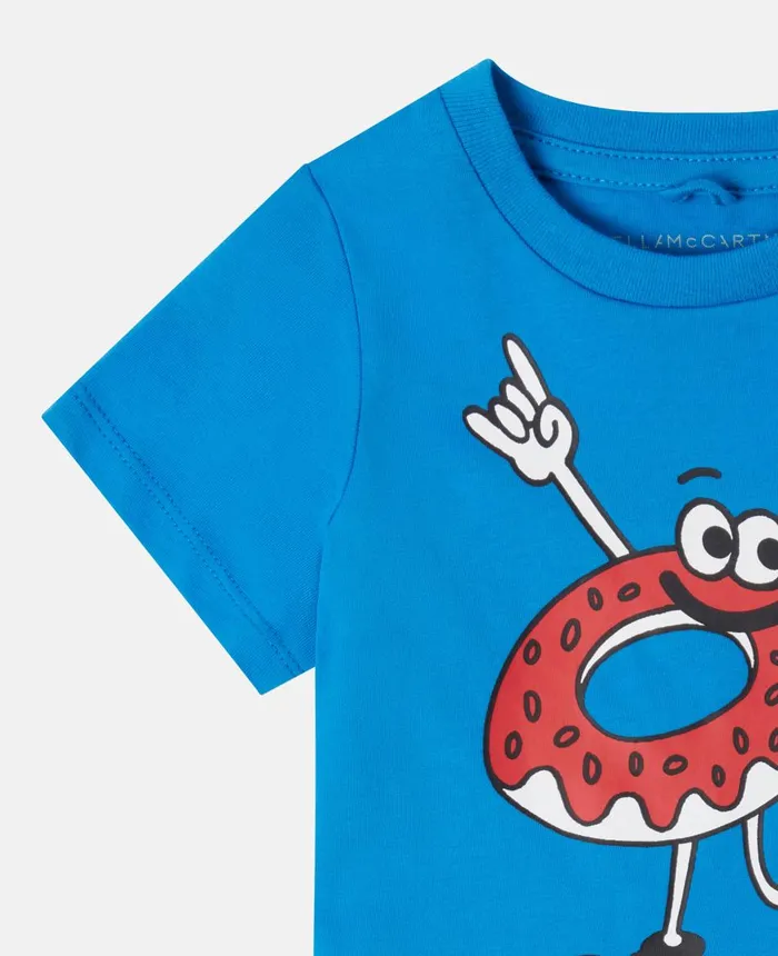Stella McCartney Donut Print TShirt Blue Kids Sweatshirt And TShirts