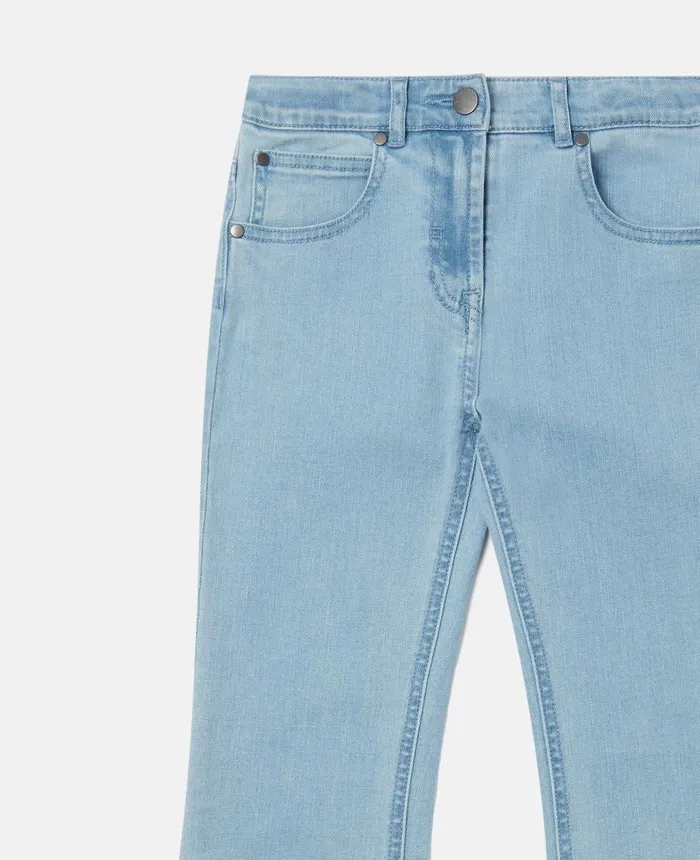 Stella McCartney Doodle Print Flared Jeans Light Blue Kids Pants and Shorts