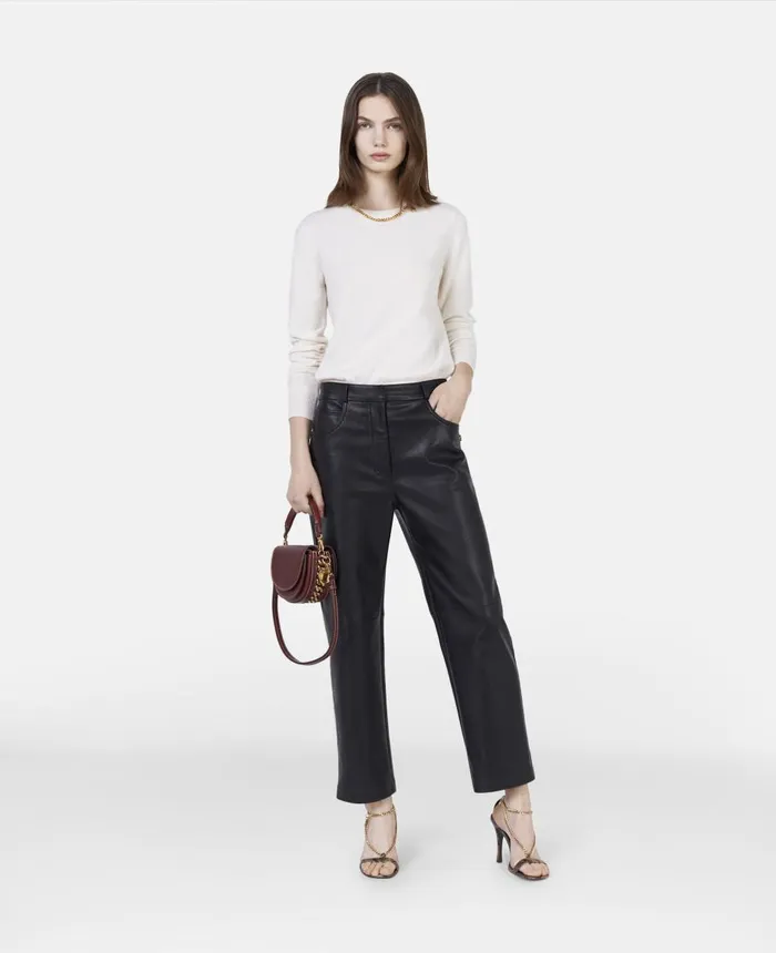 Stella McCartney Falabella Chain Crew Neck Jumper Cream Women Knitwear