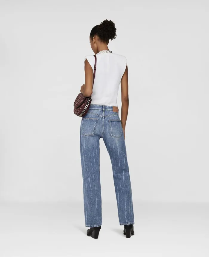 Stella McCartney Falabella Chain Top White Women Sweatshirts And TShirts