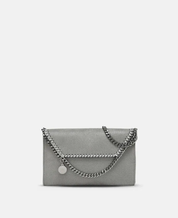 Stella McCartney Falabella Mini Shoulder Bag Grey Women Mini Bags And Clutches Stella McCartney Falabella Mini Shoulder Bag Grey Women Mini Bags And Clutches