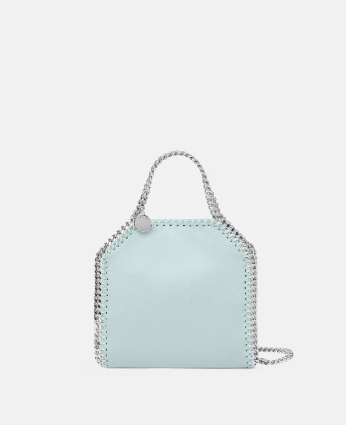 Stella McCartney Falabella Tiny Tote Bag Mist Blue Women Mini Bags And Clutches Stella McCartney Falabella Tiny Tote Bag Mist Blue Women Mini Bags And Clutches
