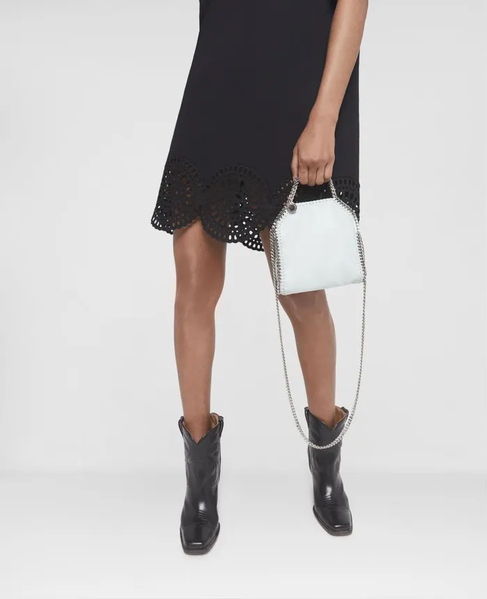 Stella McCartney Falabella Tiny Tote Bag Mist Blue Women Mini Bags And Clutches Stella McCartney Falabella Tiny Tote Bag Mist Blue Women Mini Bags And Clutches