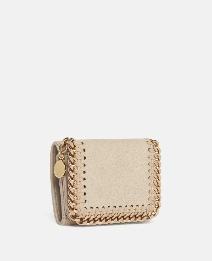 Stella McCartney Falabella TriFold Wallet Clotted Cream Women Crossbody Bags Stella McCartney Falabella TriFold Wallet Clotted Cream Women Crossbody Bags