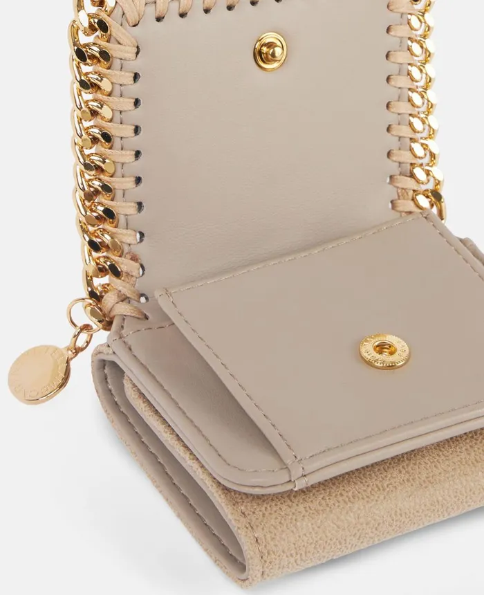 Stella McCartney Falabella TriFold Wallet Clotted Cream Women Crossbody Bags Stella McCartney Falabella TriFold Wallet Clotted Cream Women Crossbody Bags