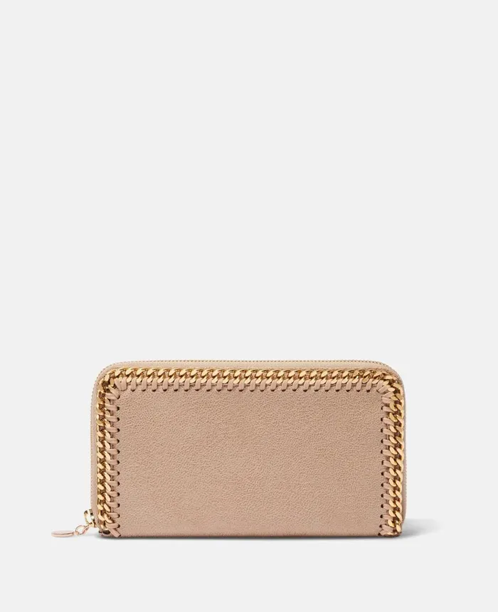 Stella McCartney Falabella Zip Continental Wallet Clotted Cream Women Long Wallets Stella McCartney Falabella Zip Continental Wallet Clotted Cream Women Long Wallets