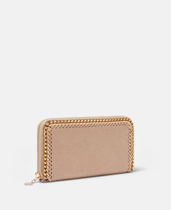 Stella McCartney Falabella Zip Continental Wallet Clotted Cream Women Long Wallets Stella McCartney Falabella Zip Continental Wallet Clotted Cream Women Long Wallets