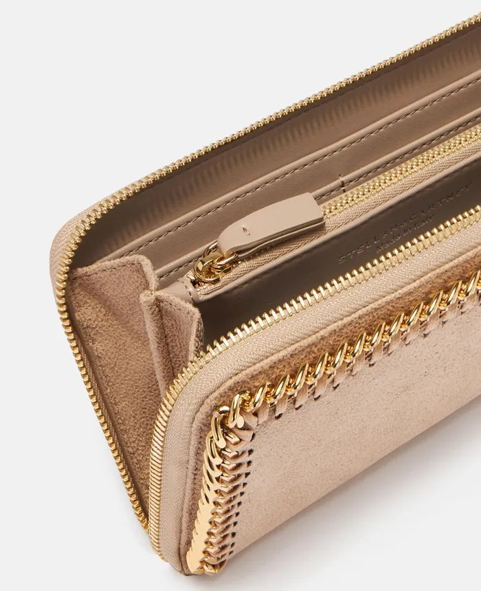 Stella McCartney Falabella Zip Continental Wallet Clotted Cream Women Long Wallets Stella McCartney Falabella Zip Continental Wallet Clotted Cream Women Long Wallets