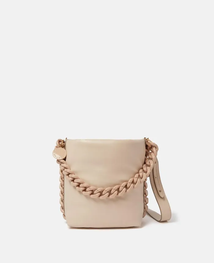 Stella McCartney Frayme Padded Bucket Shoulder Bag Semolina Women Frayme Bag
