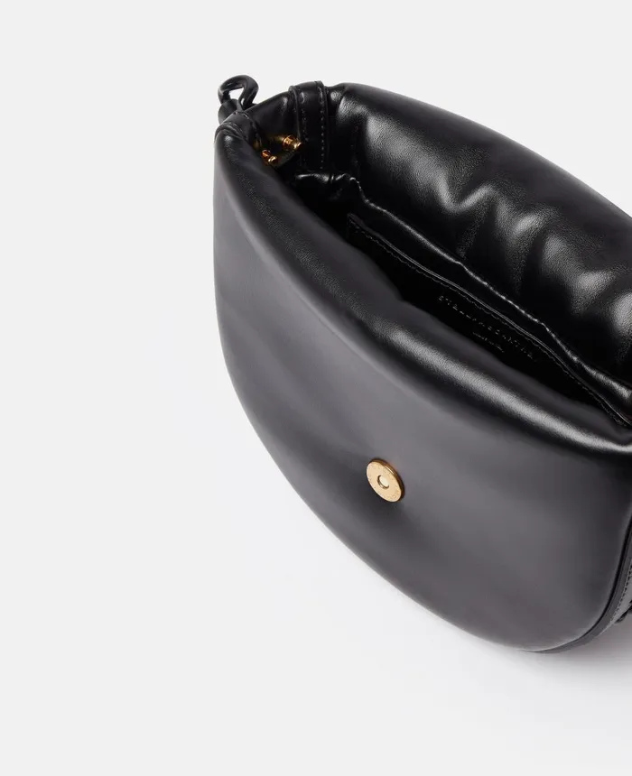 Stella McCartney Frayme Padded Medium Flap Shoulder Bag Black Women TopHandle Bags Stella McCartney Frayme Padded Medium Flap Shoulder Bag Black Women TopHandle Bags