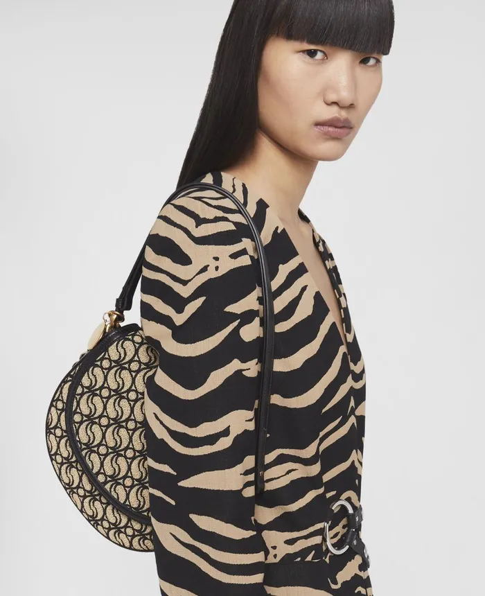 Stella McCartney Frayme SWave Medium Flap Shoulder Bag Raffia Beige Women Frayme Bag Stella McCartney Frayme SWave Medium Flap Shoulder Bag Raffia Beige Women Frayme Bag