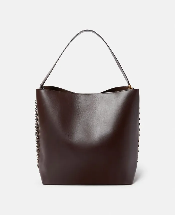 Stella McCartney Frayme Tote Bag Chocolate Brown Women Tote Bags