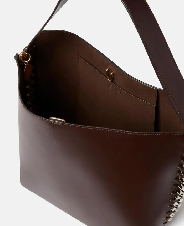 Stella McCartney Frayme Tote Bag Chocolate Brown Women Tote Bags
