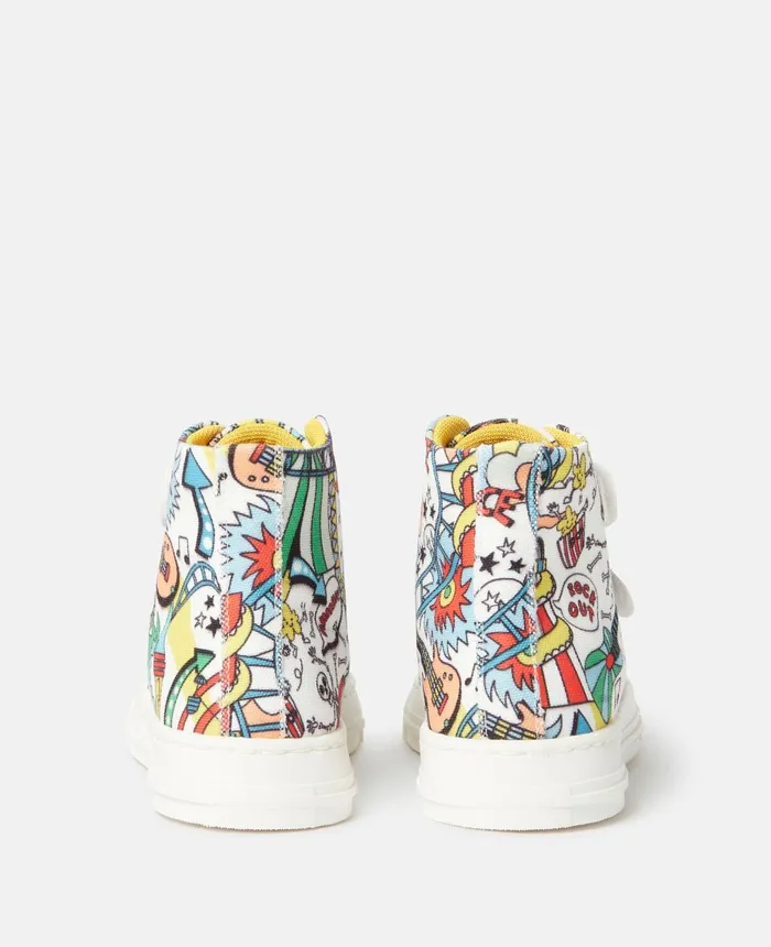 Stella McCartney Funfair Print HighTop Trainers Multicolour Kids Shoes And Accessories Stella McCartney Funfair Print HighTop Trainers Multicolour Kids Shoes And Accessories