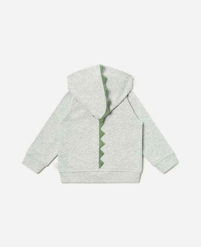 Stella McCartney Gecko Spike Zip Hoodie Grey Kids Sweatshirt And TShirts