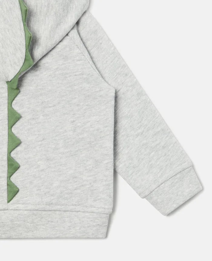 Stella McCartney Gecko Spike Zip Hoodie Grey Kids Sweatshirt And TShirts