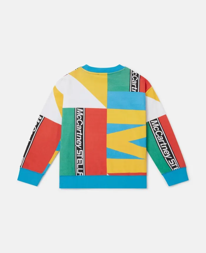 Stella McCartney Geometric Logo Print Active Oversized Sweatshirt Multicolour Kids TShirts And Sweatshirt Stella McCartney Geometric Logo Print Active Oversized Sweatshirt Multicolour Kids TShirts And Sweatshirt