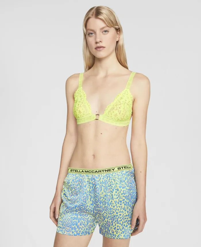 Stella McCartney Leopard Print Shorts Neon Zest Women Lingerie And Sleepwear Stella McCartney Leopard Print Shorts Neon Zest Women Lingerie And Sleepwear