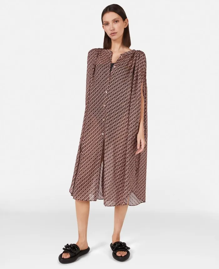 Stella McCartney SWave Print Kaftan Pinkburgundy Women Swimwear