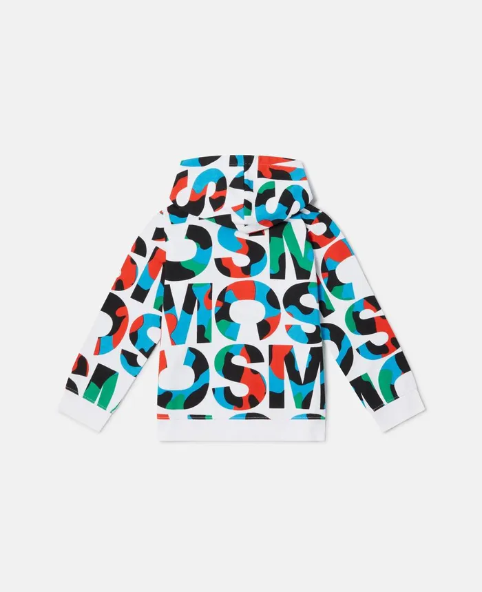 Stella McCartney SMC Camo Logo Oversized Hoodie Multicolour Kids Sweaters and Cardigans Stella McCartney SMC Camo Logo Oversized Hoodie Multicolour Kids Sweaters and Cardigans