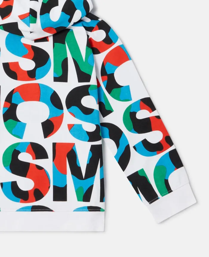 Stella McCartney SMC Camo Logo Oversized Hoodie Multicolour Kids Sweaters and Cardigans Stella McCartney SMC Camo Logo Oversized Hoodie Multicolour Kids Sweaters and Cardigans