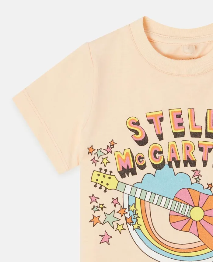 Stella McCartney Stella Festival Logo Print TShirt Pink Kids Sweatshirt And TShirts Stella McCartney Stella Festival Logo Print TShirt Pink Kids Sweatshirt And TShirts