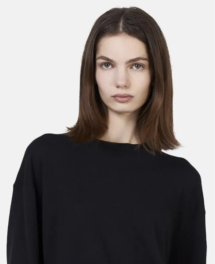 Stella McCartney Stella Iconics Fine Knit Cuffed Trousers Black Women Knitwear Stella McCartney Stella Iconics Fine Knit Cuffed Trousers Black Women Knitwear