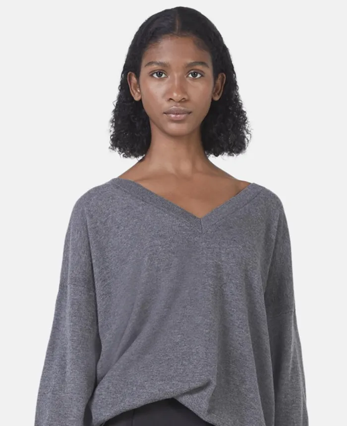 Stella McCartney Stella Iconics VNeck Jumper Grey Women Knitwear