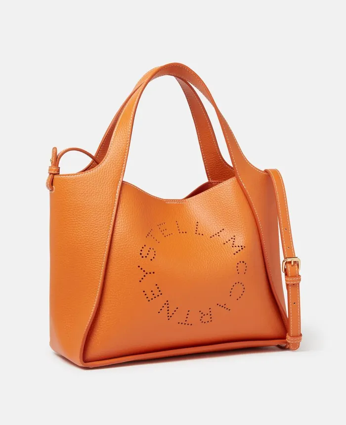 Stella McCartney Stella Logo Grainy Alter Mat Crossbody Bag Orange Women TopHandle Bags Stella McCartney Stella Logo Grainy Alter Mat Crossbody Bag Orange Women TopHandle Bags