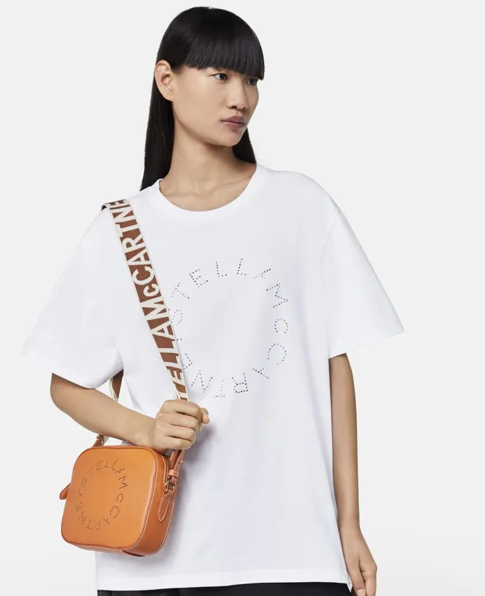 Stella McCartney Stella Logo Grainy Alter Mat Mini Bag Orange Women Mini Bags And Clutches Stella McCartney Stella Logo Grainy Alter Mat Mini Bag Orange Women Mini Bags And Clutches