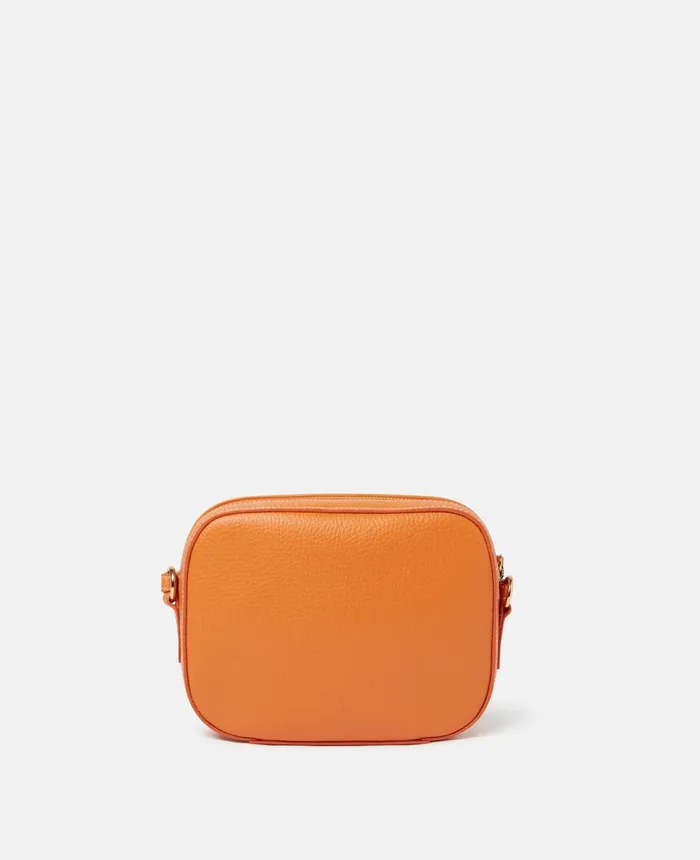 Stella McCartney Stella Logo Grainy Alter Mat Mini Bag Orange Women Mini Bags And Clutches Stella McCartney Stella Logo Grainy Alter Mat Mini Bag Orange Women Mini Bags And Clutches