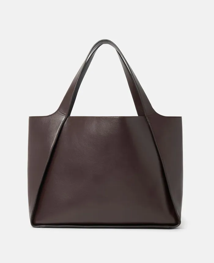 Stella McCartney Stella Logo Tote Bag Chocolate Brown Women TopHandle Bags