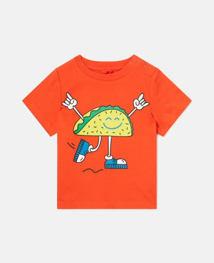 Stella McCartney Taco Print TShirt Red Kids Sweatshirt And TShirts