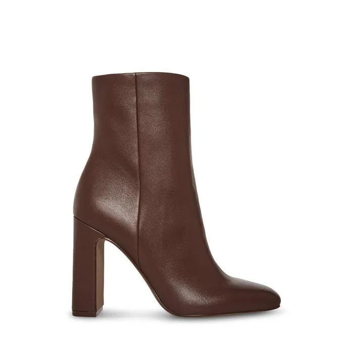 Steve Madden Allison Brown Leather Womens Boots and Booties