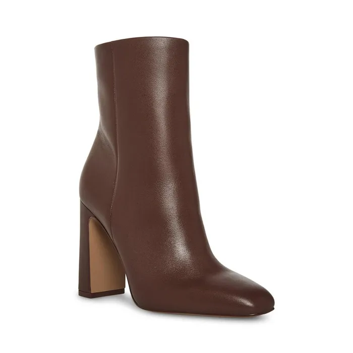 Steve Madden Allison Brown Leather Womens Boots and Booties
