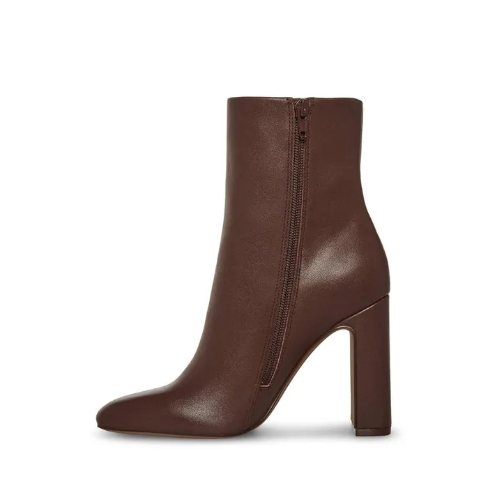Steve Madden Allison Brown Leather Womens Boots and Booties