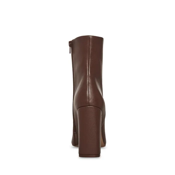 Steve Madden Allison Brown Leather Womens Boots and Booties