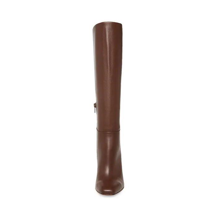 Steve Madden Ally Brown Leather Womens Boots and Booties