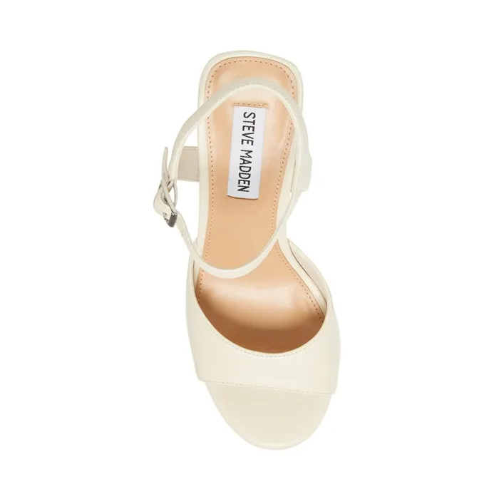 Steve Madden Amy Bone Leather Womens Heels