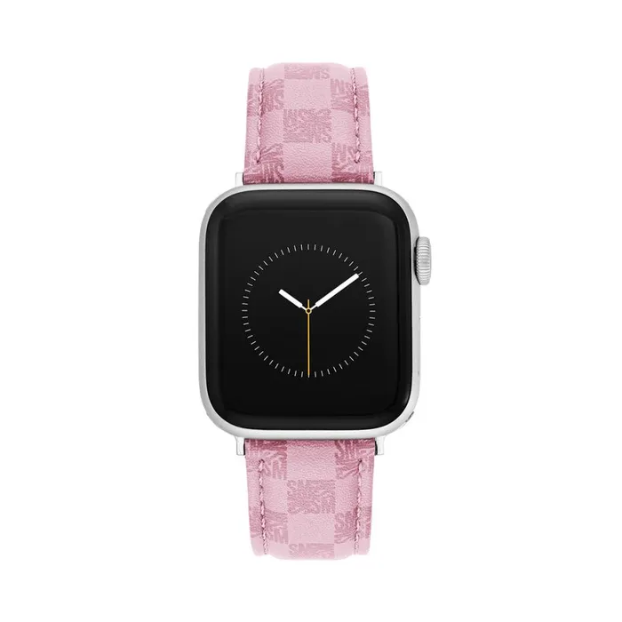 Steve Madden Apple Watch Block Logo Watch Band Pink 4244mm Womens Watches