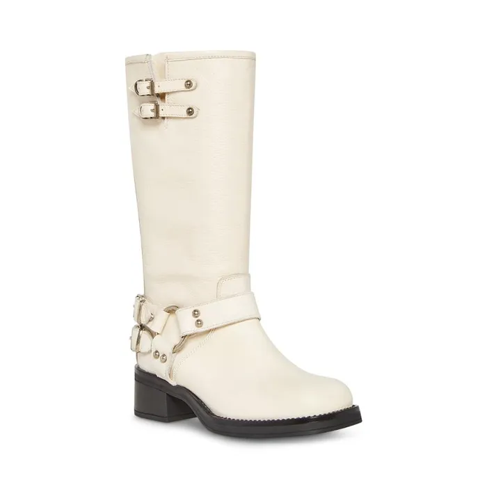 Steve Madden Astor Bone Leather Womens Boots and Booties Steve Madden Astor Bone Leather Womens Boots and Booties