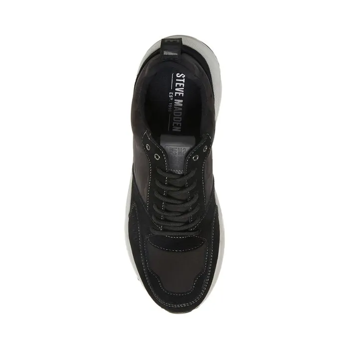 Steve Madden Barron Black Mens Sneakers