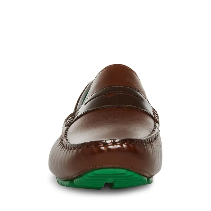 Steve Madden Benji Brown Leather Mens Loafers Steve Madden Benji Brown Leather Mens Loafers