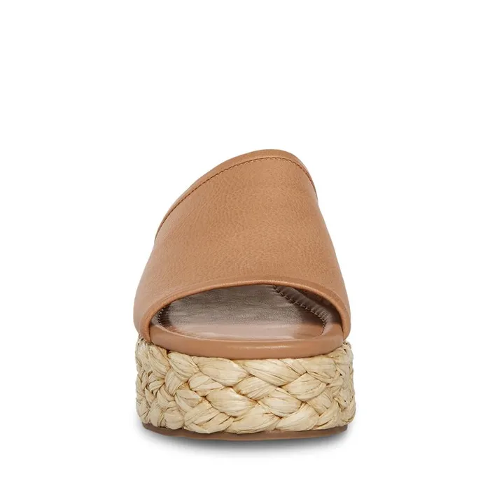 Steve Madden Braiden Tan Leather Womens Sandals