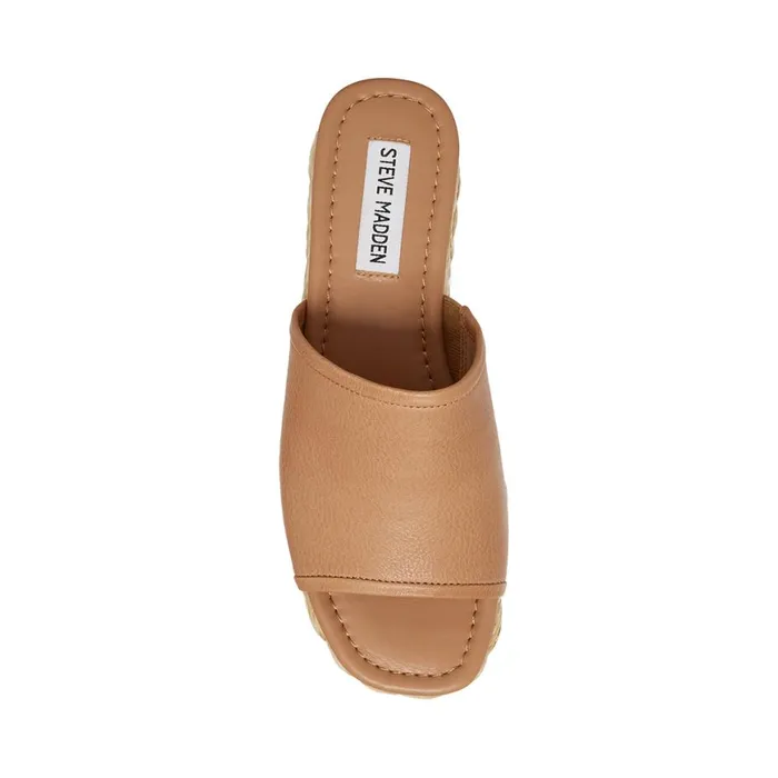 Steve Madden Braiden Tan Leather Womens Sandals