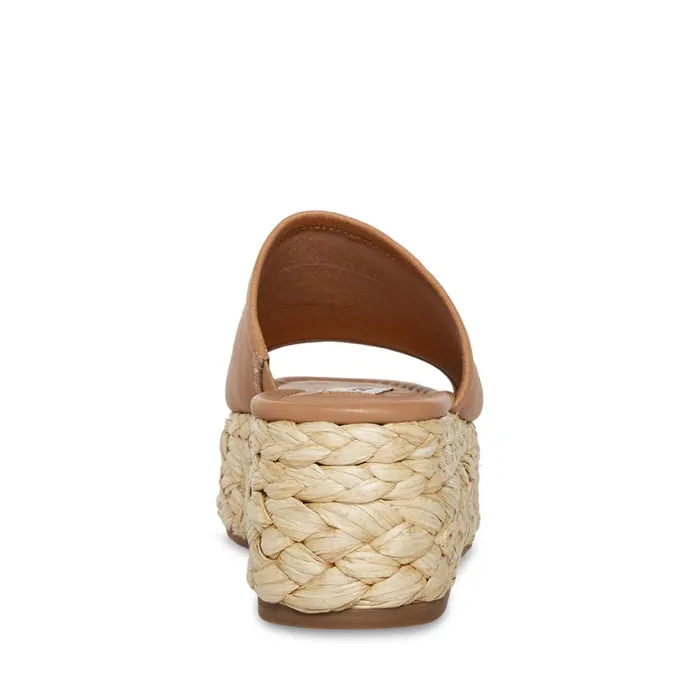 Steve Madden Braiden Tan Leather Womens Sandals