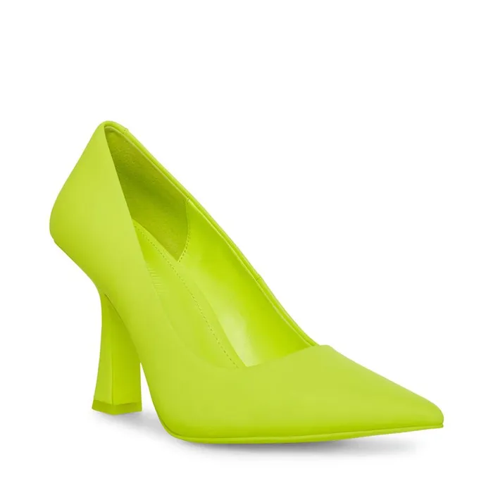 Steve Madden Cassidy Yellow Neon Womens Heels