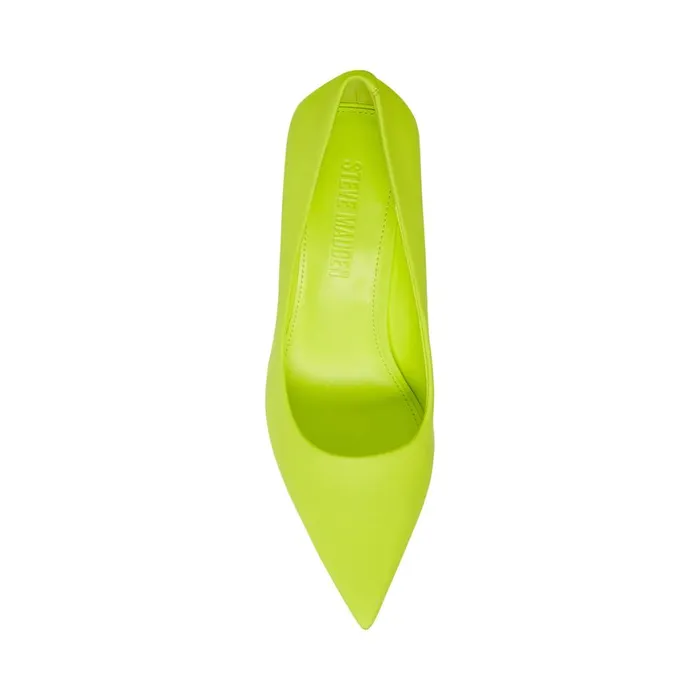 Steve Madden Cassidy Yellow Neon Womens Heels